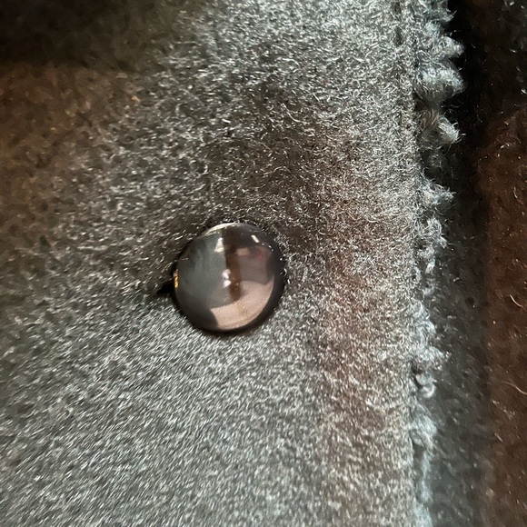 Anthropologie Hutch Colorblocked Sherpa-Trimmed Coat Green XS - Picture 8 of 14